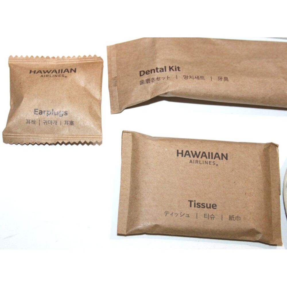 Hawaiian Airlines Lolii Amenity Toiletry Kit Bag 10 Amenities Travel Set First - Picture 4 of 7